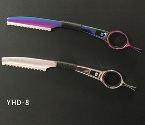 มีดโกนหนวด YHD-8BK <span class=keywords><strong>สี</strong></span>ดำหลาก<span class=keywords><strong>สี</strong></span>สำหรับมืออาชีพตัดผมทรงตรงมีดโกนตัดขอบใบมีด Yonghe - Product Image 4