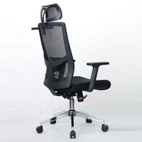 Chaise de bureau ergonomique en maille pivotante rotative noire, grande vente, patron
