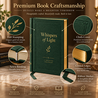 Impression de livres personnalisés à couverture rigide verte avec dorure à chaud et pages intérieures couleur pour projets d'édition et cadeaux