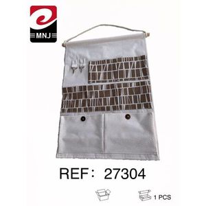 MNJ 7-Compartment Storage Bag With Hooks For Wall Hanging Organizing Tools And Supplies - Product Image 1