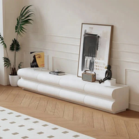 Meuble TV moderne en bois massif rose bébé, design nouveau, luxueux et écologique, avec 8 tiroirs pour salon, appartement et chambre à coucher
