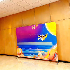 Fondo Portátil Personalizado Ligero con Tubo de Aluminio, Tela Tensada, Pared Reforzada, Soporte de Doble Cara, Panel Recto para Promoción - Product Image 2