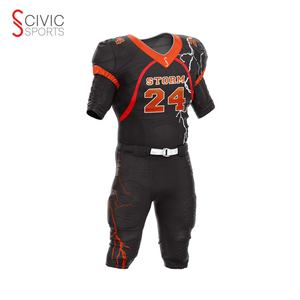 ชุดยูนิฟอร์มอเมริกันฟุตบอลสำหรับผู้ใหญ่แบบสั่งทำพิเศษ ระบายอากาศได้ดี ไซส์พลัส พร้อมดีไซน์ที่ปรับแต่งได้ และชุดเสื้อทีม - Product Image 2