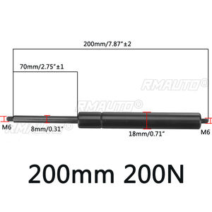 2 barras de soporte de gas para coche de 200N y 260-500mm, amortiguadores de elevación para capó, cama, ventana, autobús y caravanas - Product Image 6