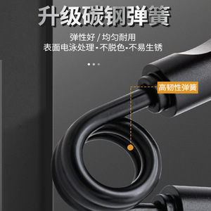 Poignée de musculation en alliage d'aluminium avec ressort en acier, noir classique - Product Image 4