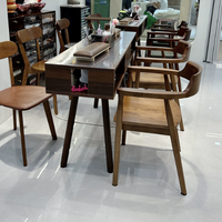 Table de manucure et pédicure portable en bois massif noir, style luxe, design moderne, best-seller, pour salon de beauté