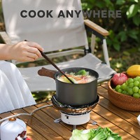 Réchaud à gaz butane portable multifonctionnel en acier pour l'extérieur, brûleur monobloc coupe-vent à concentration de chaleur style lotus pour voyage et pique-nique