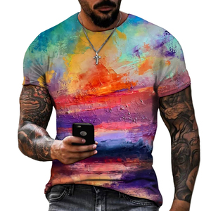 Nueva Camiseta 3D de Poliéster de Buena Calidad, Estilo Casual con Arte Abstracto para Hombre <span class=keywords><strong>Joven</strong></span>, Manga Corta, 180g, Tallas Grandes S-5XL - Product Image 2