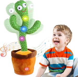 Parler chantant imitant Cactus en peluche lumière LED bébés tout-petits enfants jouets interactifs - Product Image 2