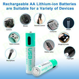 Batería de Litio Recargable de Buen Precio, 1.5v 666mWh AAA, Tipo C USB, para Glucómetro, Juguete Eléctrico, Timbre, Grabadora de Voz - Product Image 5