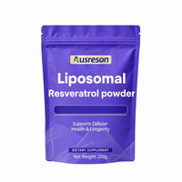 Poudre de Resvératrol Liposomal Ausreson, Complément Naturel de Haute Qualité, 50%-70% de Resvératrol Liposomal, Meilleure Vente