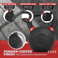 Vente en gros de matériel de fitness personnalisé 28kg Kettlebell en fonte 24kg Set Custom Kettlebell Set