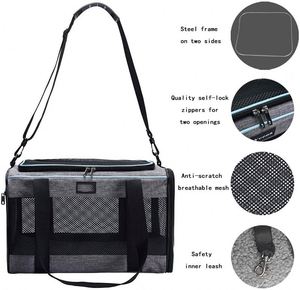 Transportadora de Mascotas Aprobada por BSCI para Gatos y Perros Pequeños y Medianos |   Transportadora para Perros con Ventilación Adecuada |   4 ventanas de malla, 3 - Product Image 2