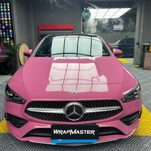Wrapmaster 1.52*17m Film de décoration de voiture PET Super brillant cristal tulipe rose voiture vinyle Wrap - Product Image 6