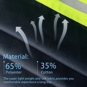 ZUJA 65%polyester 35%cotton Safety <strong>Work</strong> <strong>Trousers</strong> Multi Pockets <strong>Work</strong> Safety Pants Men Reflective Hi <strong>Vis</strong> Workwear <strong>Trousers</strong> - Product Image 5