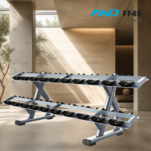 Support d'haltères à deux niveaux Value Pro MND <span class=keywords><strong>FF49</strong></span> pour banc de musculation, équipement de fitness robuste pour distributeurs en gros - Product Image 1