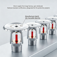 Tête de sprinkler vertical K115 à couverture étendue, à réponse rapide 68 degrés EC-ZSTZ pour système d'extinction d'incendie - Vente en gros personnalisée