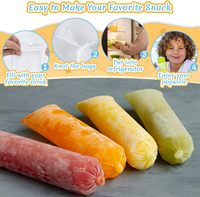 Sachets en plastique PE transparents jetables pour glaces, anti-fuite, pour jus, yaourts et thés congelés faits maison, idéaux pour les friandises estivales (vente en gros)