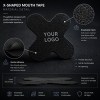 Patchs buccaux anti-ronflement en coton hypoallergénique en forme de X, certifiés CE, pour corriger la respiration par la bouche