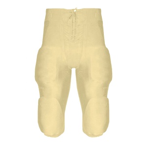 Conjunto de Uniforme de Fútbol Americano Personalizado por Sublimación para Hombre, Amarillo, Azul Marino y Blanco, Malla 24, Cuello en V, Manga Corta, Absorbe la Humedad - Product Image 3