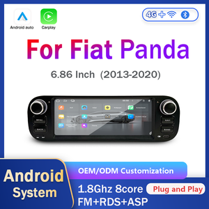 Lecteur DVD pour véhicule Android, simple DIN, pour Fiat Panda 2003-2012, lecteur multimédia vidéo, Carplay, système intelligent, écran tactile - Product Image 1