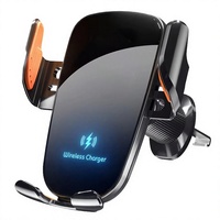 Support de téléphone pour voiture à fixation manuelle sur grille d'aération, chargeur de voiture sans fil 5W à charge rapide, adaptateur flexible et réglable pour iPhone (nouveau modèle)