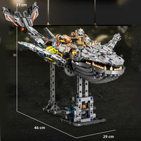 MJI 13059 Paus Mekanik 1388pcs Partikel Aksesoris Anak Unisex Kreatif Edukatif Puzzle Plastik Set Mainan Blok Bangunan