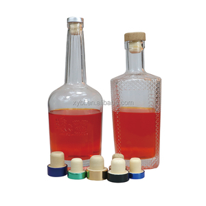 500ml <span class=keywords><strong>700ml</strong></span> 750ml bouteille de <span class=keywords><strong>Gin</strong></span> en verre de silex bouteille en verre de forme ronde avec bouchon à vis - Product Image 3