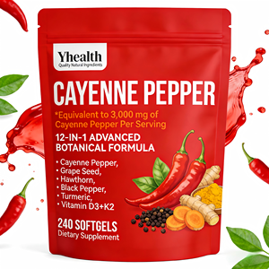 Yhealth Cayenne-Pfeffer-Softgels Nahrungsergänzungsmittel mit Vitamin E, D3+K2 und Extrakten aus Traubenkern, Weißdorn, Rote Beete, Berberin - Product Image 4
