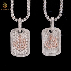 Neues Design Fire Dog Tag Anhänger 925 Sterling Silber VVS Moissan ite Custom Iced Out Zwei Stile Diamond Herren Anhänger - Product Image 3