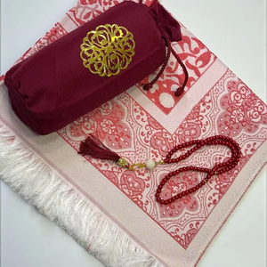 ชุดกระเป๋าใส่เสื่อละหมาดแบบผ้าฝ้ายทอ ล้างทำความสะอาดได้ สไตล์ธุรกิจอิสลาม หลากหลายรูปแบบ สำหรับใช้ในช่วงรอมฎอน ใช้ในสำนักงาน หรือสำหรับแจกเป็นของขวัญ - Product Image 1