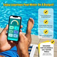 7-en-1 Tuya Zigbee Smart Pool Monitor Testeur d'eau flottant solaire avec APP pour pH ORP EC TDS SALT CL TEMP Affichage en temps réel