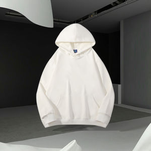 Felpa con Cappuccio in Cotone Pesante 320g Unisex Vestibilità Ampia Manica Lunga Autunnale Top Base, Fornitura ODM - Product Image 5