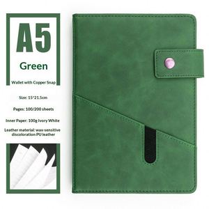 Custom Handmade Pu Leather Paper Journal <b>Diary</b> <b>A5</b> Accounting Modern Business Design UV Printed Black Custom Logo Option - Product Image 2