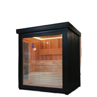 Sauna Traditionnel Extérieur Humide et Sec à Vapeur Infrarouge Lointain avec Panneau de Commande Numérique – Achat Avantageux