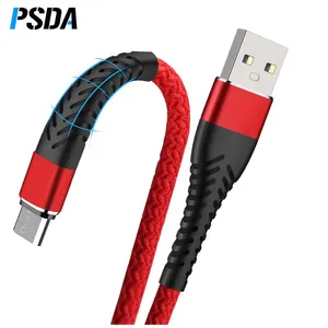 Psda 1M 2M 3M Micro Usb-kabel Snelle Opladen 2.4A Microusb Cord Voor Samsung S7 Xiaomi Redmi opmerking 5 Pro Android Telefoon Kabel
