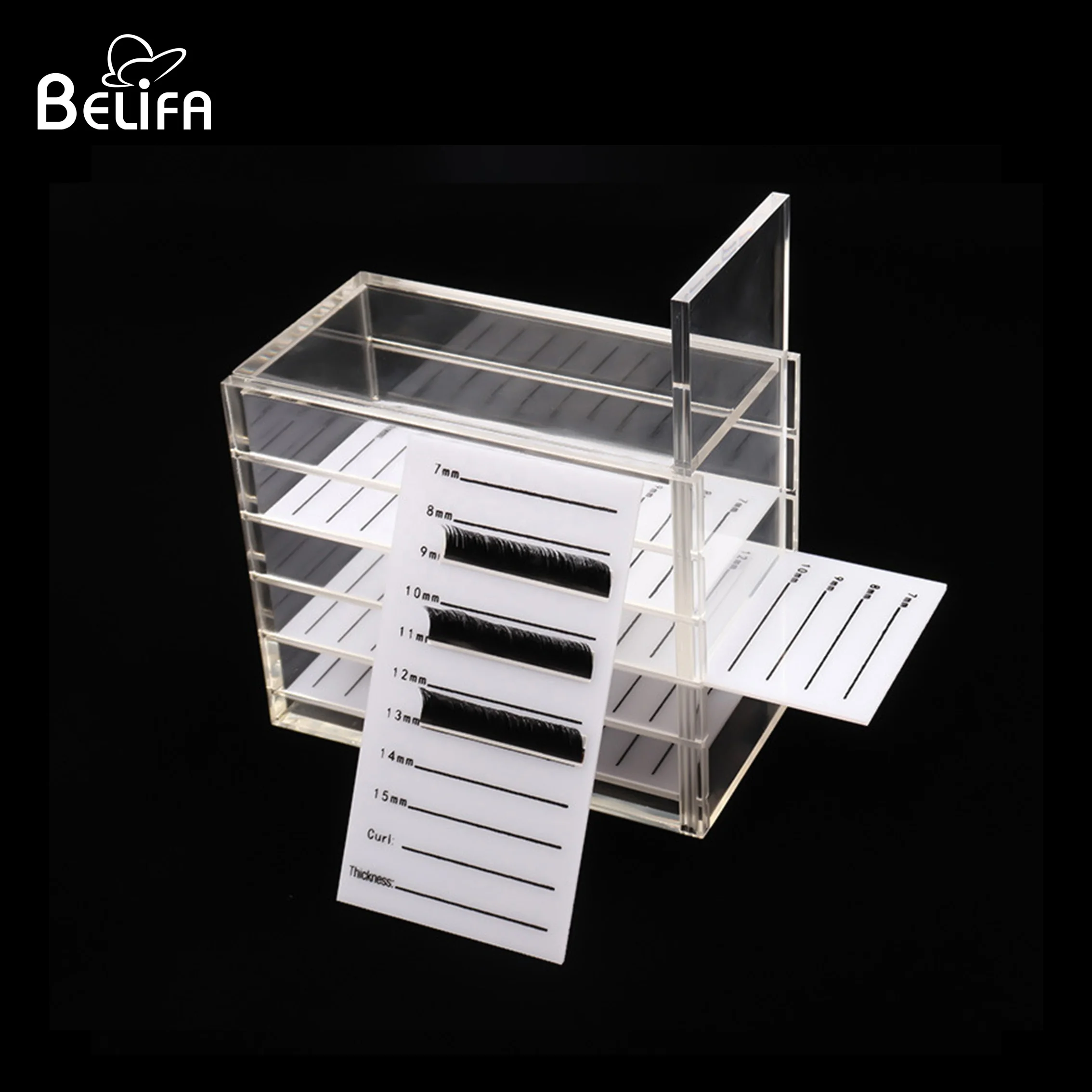 Пользовательские 5 слоев ресниц и накладных ресниц, чехол для хранения акриловый ресниц держатель лоток с крышкой, оптовая продажа ресниц для наращивания плитка палитра