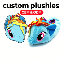 Chaussons d'intérieur en peluche personnalisés en gros – Chaussons doux en peluche en forme d'animal pour la maison