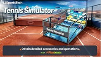 Immersiver Virtueller Sport-Tennis-Simulator AR-Projektion 5x5m Langlebiges Metall Umweltfreundlich Hochpräzises Training Unterhaltung