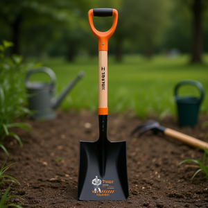 Pelle carrée de qualité industrielle Truper avec poignée en D, manche en bois, lame en métal, angle de 90 degrés, revêtement électrophoretique, 29-1/2 - Product Image 2