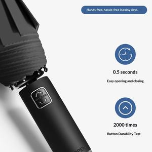 Parapluies en gros, créatifs et sûrs, avec brise-vitre intégré, pliables en trois sections, automatiques, sans commande, sans matériau, pour hommes, pour voiture, origine [indiquer l'origine si connue] - Product Image 3