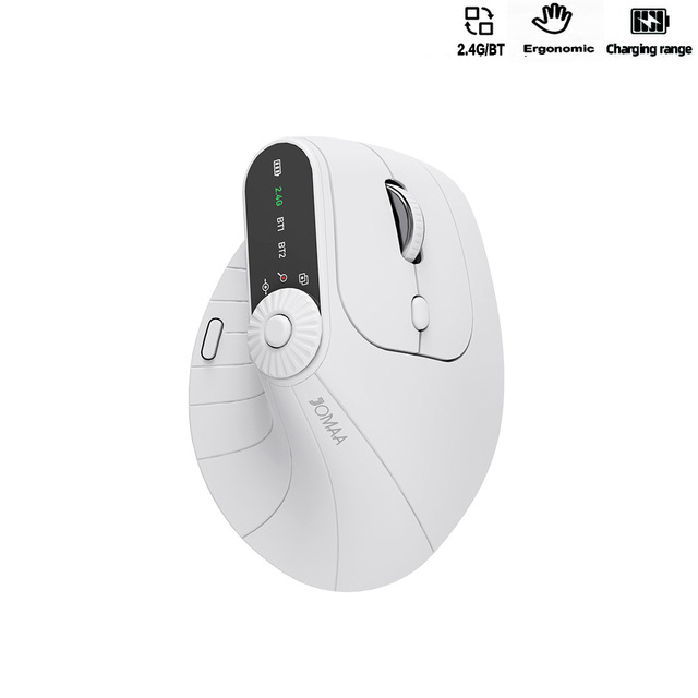 Vertical Mouse, 2.4G Wireless, Ergonomic, Rechargeable, Multi-device Office Silent Mouse