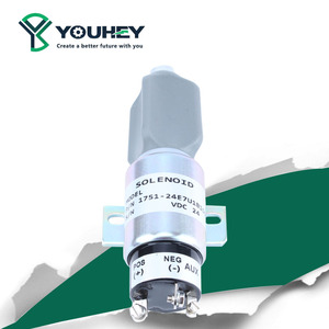 Válvula solenoide de corte de fuego 1751-24E7U1B1S5A, válvula solenoide de corte de combustible de 24 V para excavadoras Cummins, estructura de detención de medios oleosos - Product Image 1