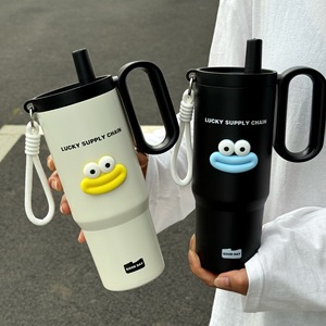 Termo Twilight de Lujo Ligero y Gran Capacidad, Taza con Pajita de Acero Inoxidable 316, Taza de Alta Gama para Auto y Hielo - Product Image 1