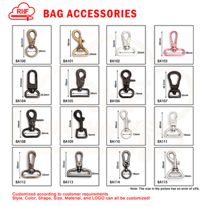 Hochwertiger silberner drehbarer Karabiner haken mit <span class=keywords><strong>D</strong></span>-Ring für Taschen gurte - Product Image 6