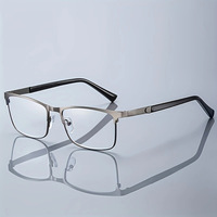 Logo personnalisé tendance métal monture carrée lunettes anti-lumière bleue UV400 lunettes anti-lumière bleue photochromiques pour hommes