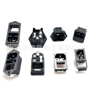 Ac-01/02/03 Wall <b>Socket</b> 1 Outlet 250v <b>With</b> Fuse Holder Standard Grounding Plastic Audio Video Use - Product Image 3