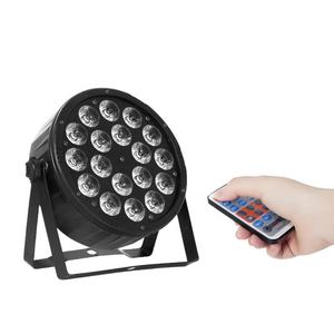 Nueva Lámpara LED Par Can Delgada de Plástico con 18 LED de 18W 6en1 RGBWAUV - Product Image 1