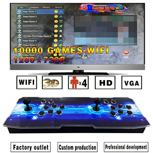 Retro Arcade <span class=keywords><strong>Game</strong></span> Machine Box 10000 Consola de juegos WiFi Descargar 3D Jamma Joystick Botón Metal y acrílico Fiestas familiares - Product Image 2