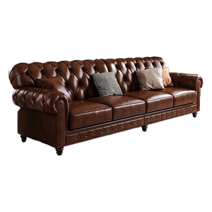 Set Divani Chesterfield Reclinabili Elettrici di Lusso 3 2 1 di Alta Qualità, <span class=keywords><strong>Arredamento</strong></span> di Lusso in Pelle per Soggiorno dal Design <span class=keywords><strong>Contemporaneo</strong></span> - Product Image 5